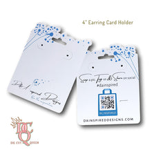 Load image into Gallery viewer, Die Cut Queen's custom shaped 4" Earring Card for D&A Inspired Designs