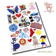 Load image into Gallery viewer, Die Cut Queen 5x8 sticker sheets for Creation to Creativity at www.creationtocreativity.com