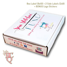 Load image into Gallery viewer, BOX LABELS with 2 side labels + logo stickers