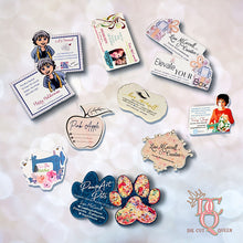 Load image into Gallery viewer, Die Cut Queen's custom shaped business cards - VARIETY