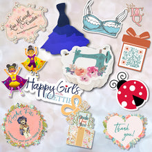 Load image into Gallery viewer, Die Cut Queen's custom shaped design of Logo Stickers VARIETY