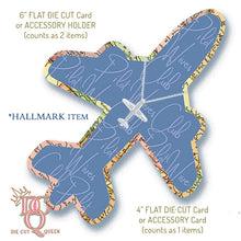 Load image into Gallery viewer, Die Cut Queen's custom shaped 6" FLAT CARDS or ACCESSORY HOLDER for Pilot Wives Club at www.pilotwivesclub.com