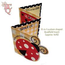 Load image into Gallery viewer, Die Cut Queen's Elevate Your Box Starter Bundle 6-in-1 custom shaped Quadfold Insert - front view