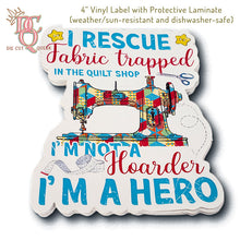 Load image into Gallery viewer, Die Cut Queen 4" Vinyl Decal with protection laminate. Weather, Sun & dishwasher-safe. Design for Sew Stitchin' Fun Box at www.sewinstitches.com