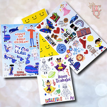 Load image into Gallery viewer, Die Cut Queen sticker sheets variety