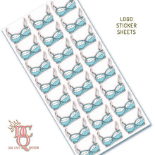 Load image into Gallery viewer, Die Cut Queen's 2.5" custom shaped FLAT Card or Gift Certificate for The Bra Market at www.thebramarket.com.