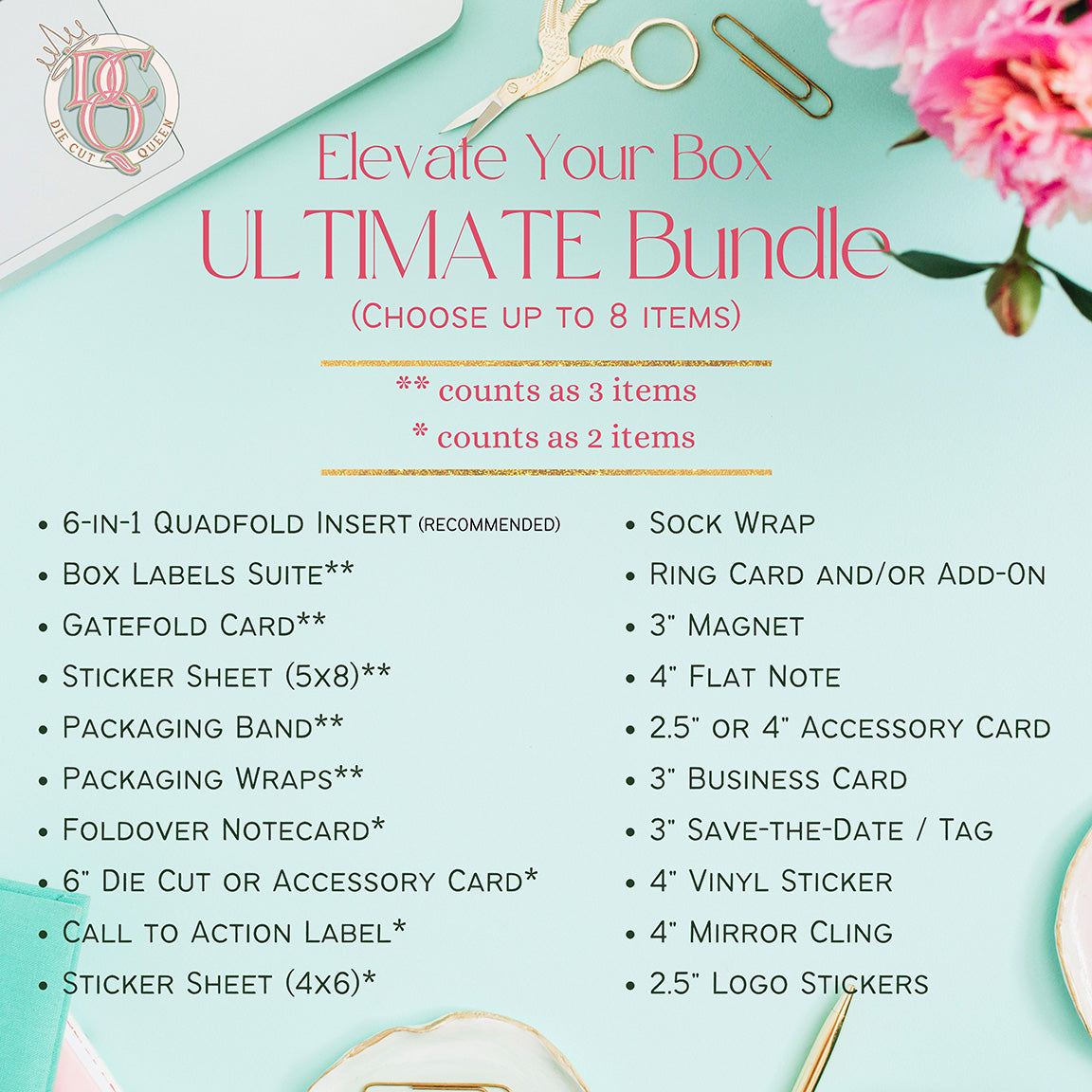 Custom bundle deals listing 3 items!